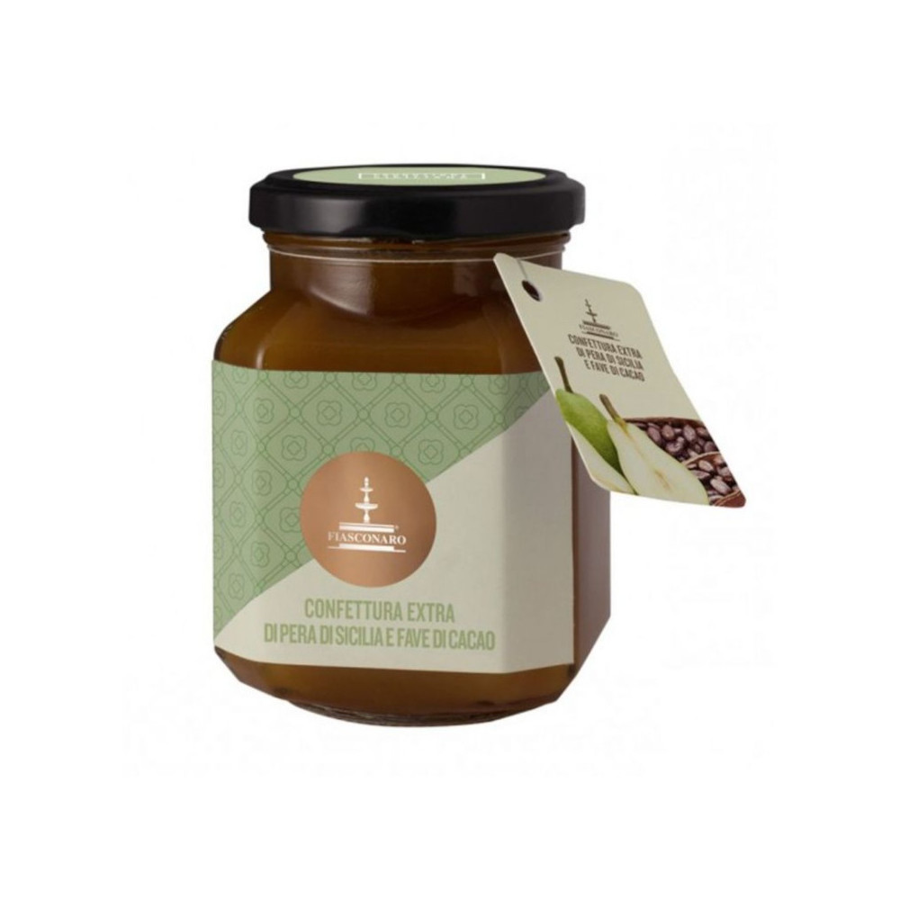 Confettura extra di Pere di Sicilia e Fave di Cacao Fiasconaro gr.360